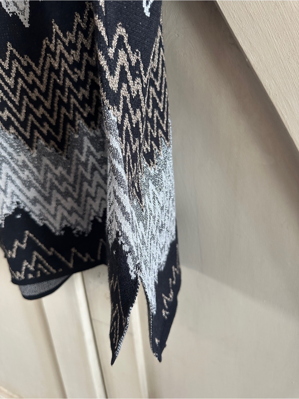 LYSSE Selena Pullover Alpine Way Metallic Zigzag Sweater L - Picture 5 of 7